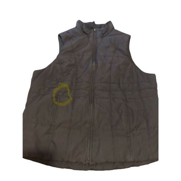 Althletic Works Woman Women’s Size 1X Black Quilted Zip Up Vest Pockets - Picture 2 of 12